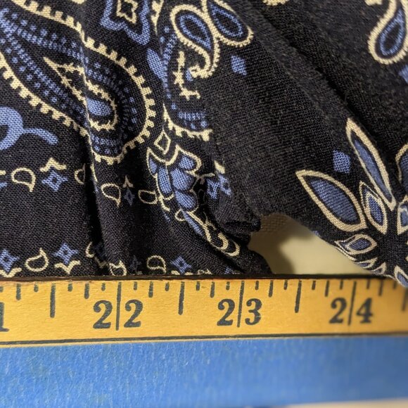 Est. 1949 Women's Blue Paisley Printed Wing Sleeve Blouse Size 18/20 - Picture 7 of 8